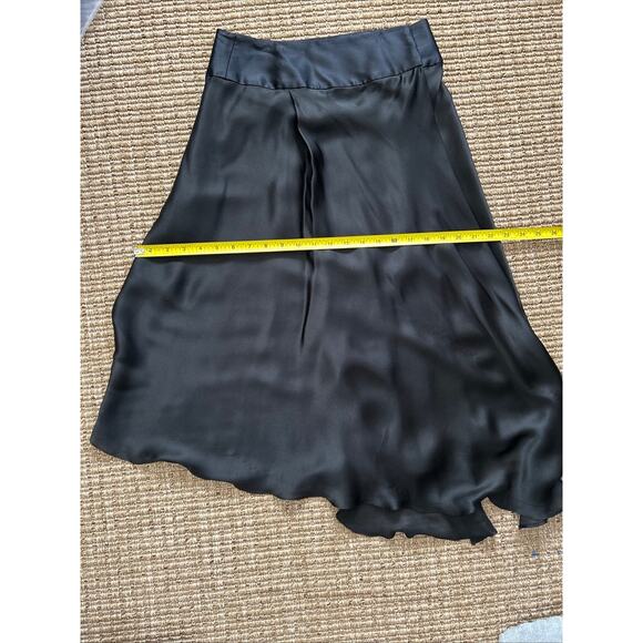 Y2K Dannenberg Castro 100% Silk Asymmetrical Wrap Skirt Sz 0, Vintage - Picture 6 of 8